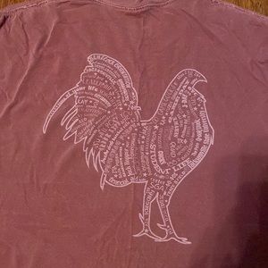 JSU T-shirt, rust red color.